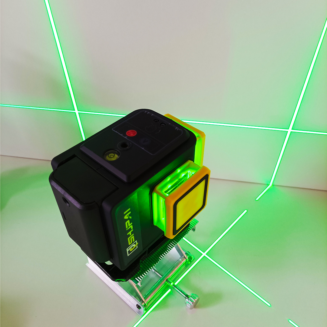 NIVEL LÁSER 12 LÍNEAS VERDE MULTIUSO - 2 BATERÍAS